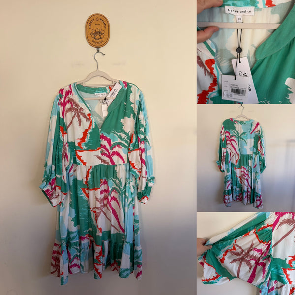 Frankie and Co. turquoise dress Sz 20 RRP $89 NWT