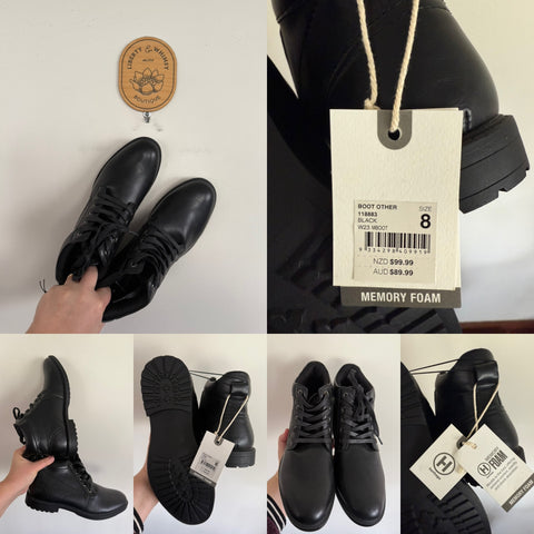 Heritage black boots Sz 8 RRP $89.99 NWT
