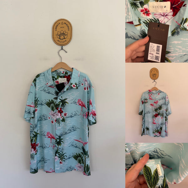 Lucid Savannah button up shirt Sz 14 RRP $39.99 NWT