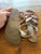 Saltwater tan sandals Sz 2 youth VGUC