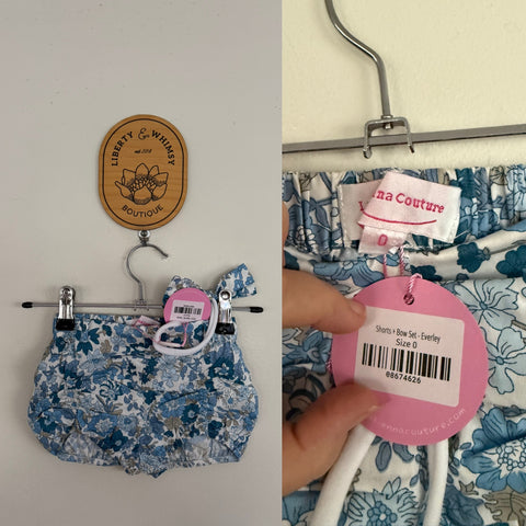 La Sienna Everley shorts and bow set Sz 0 NWT
