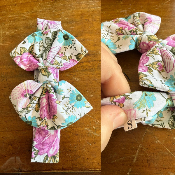 White floral Sz S bow 17cm 0-6m NWOT