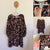 Jaase l/s black floral mini dress Sz 20 EUC