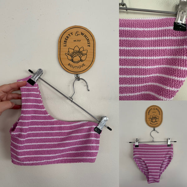 Seafolly textured 2pc bikini set Sz 8-10 as new, all tags cut