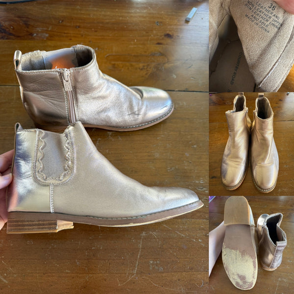 Country Road rose gold boots Sz 36 VGUC - some marks