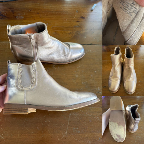 Country Road rose gold boots Sz 36 VGUC - some marks