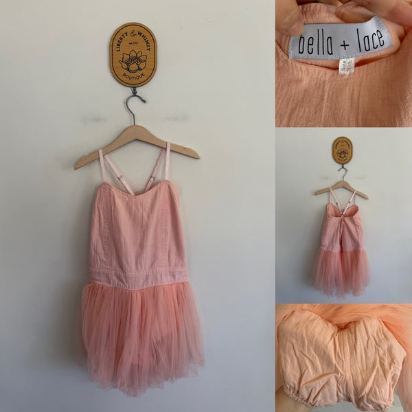 Bella + Lace pink tulle dress Sz 7-8 NWOT