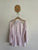 Bella + Lace l/s pink top with gold trim Sz 10 as new