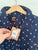 Bauhaus navy button up shirt Sz 14 NWT