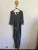 Sara blue textured playsuit with side pockets, 3/4 leg length, tie back Sz 20 RRP $149.99 as new (washed)