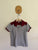 Gucci grey/maroon polo shirt Sz 8 but best fits 6 imo VGUC