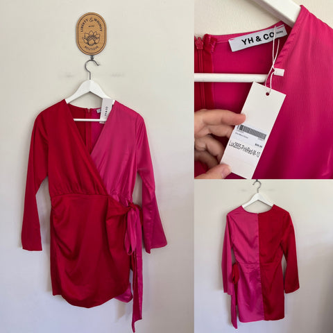 YH&Co “One More Dress” red/pink dress Sz M 10 NWT