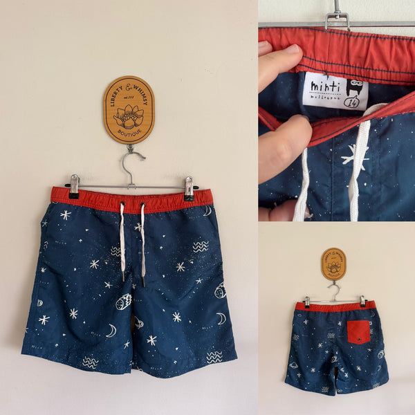 Minti galaxy board shorts Sz 14 as new
