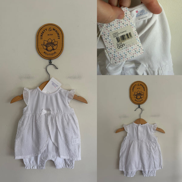 Little Bundles cupcake romper dress Sz 000 NWT