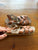 Saltwater tan sandals Sz 1 youth VGUC