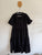 Basque Curve black tiered pocket dress Sz 18 as new