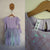 K-D purple l/s tulle dress Sz 7 EEUC