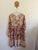 Dream Catcher l/s tan floral dress Sz 16 XXL NWOT