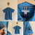 Burberry light blue check shirt with logo on shoulder Sz 14 EUC