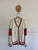 Gucci cream chunky cotton knit web cardigan Sz 10 as new