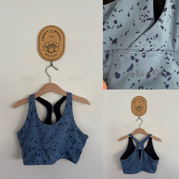 Ell & Voo blue activewear tank Sz 8-10 as new