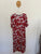 Sara maroon floral dress Sz 18 as new worn once