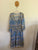 Dream Catcher 3/4 sleeve blue paisley dress Sz 18 as new