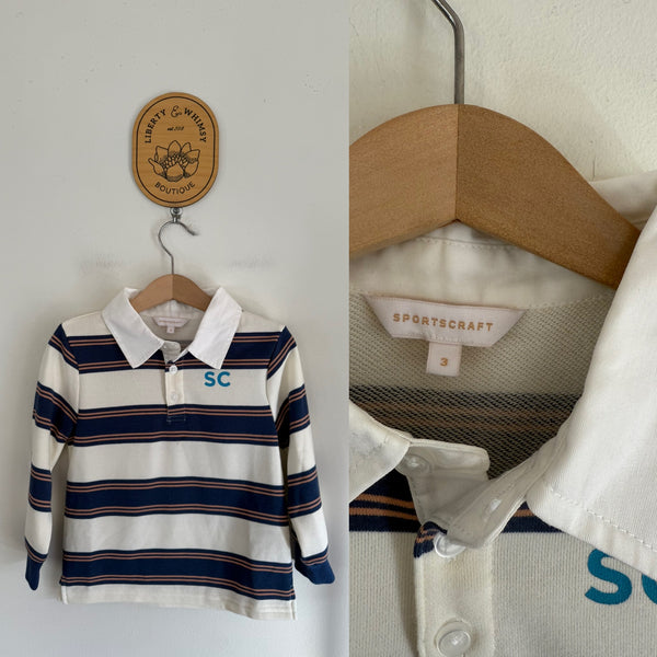 Sportscraft l/s stripe shirt Sz 3 NWOT