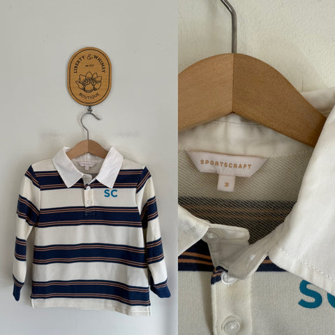Sportscraft l/s stripe shirt Sz 3 NWOT