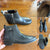 Country Road low-top black boots Sz 35 NWOB