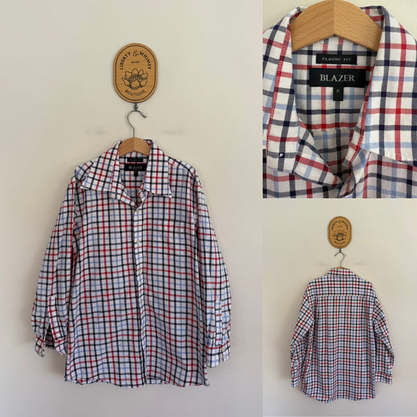 Blazer l/s check button up shirt Sz 12 as new worn once