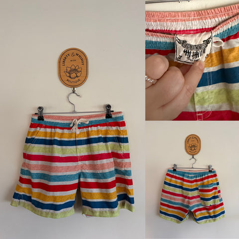 Paper Wings stripe board shorts Sz 14 EUC worn once