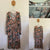Salty Crush l/s green/tan large flowers dress Sz 20 as new