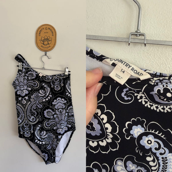 Country Road one shoulder one piece swimmers Sz 14 but best fit 12-14 imo, EUC worn once