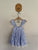 La Sienna blue floral lace hem dress and headband set Sz 1 as new