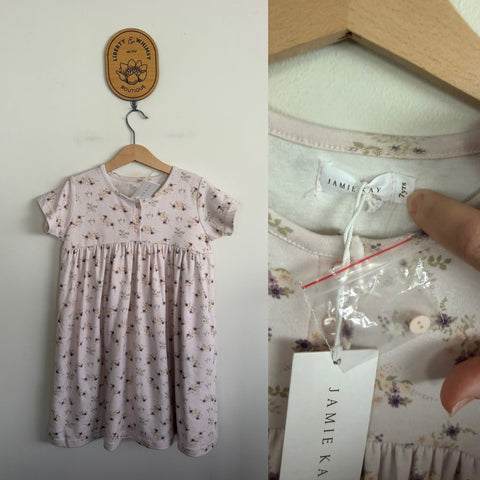 Jamie Kay pale pink floral dress Sz 7 NWT