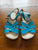 Saltwater blue sandals Sz 2 youth VGUC