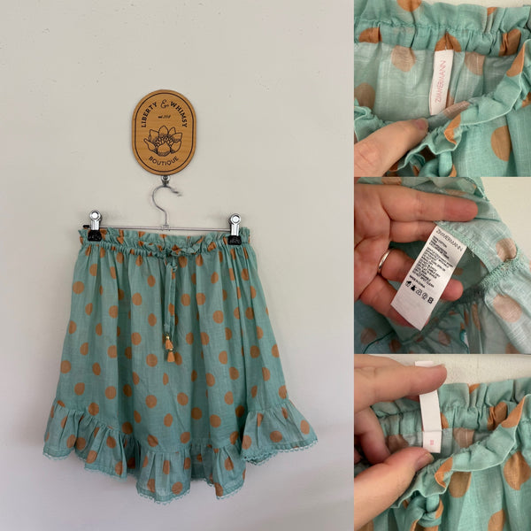 Zimmermann mint spot skirt Sz 8 NWOT