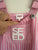Seed pink stripe denim pinnie Sz 9 as new
