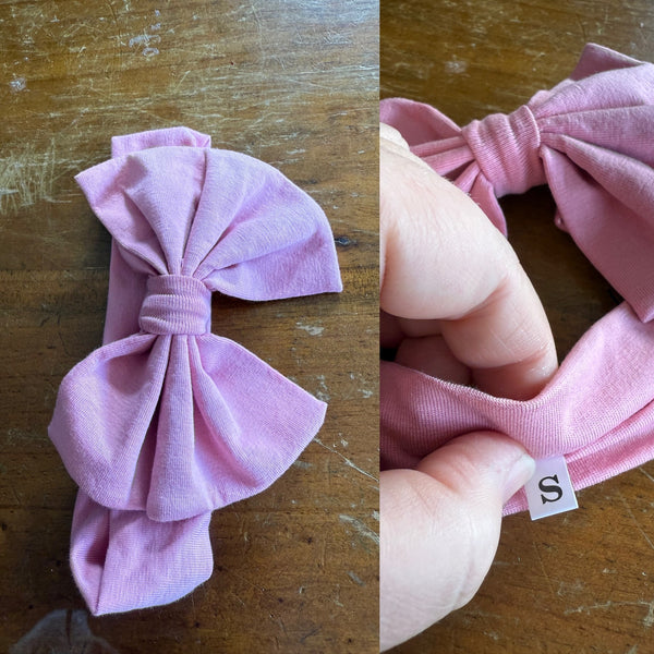 Dusty pink Sz S bow 17cm 0-6m NWOT