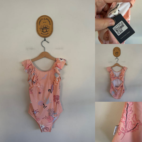 Country Road frill knot swimmers Sz 7 RRP $49.95 NWT