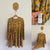 Matalan l/s mustard floral dress Sz 8 NWOT
