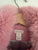 Monsoon satin-lined pink coat with fluffy shoulders Sz 12-13 EUC