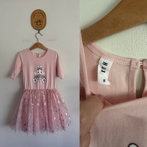 Hux pink bunny tulle dress Sz 8 as new