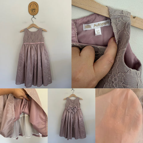 Autograph by Marks & Spencer taupe lace dress Sz 2-3 (generous) as new but see item description