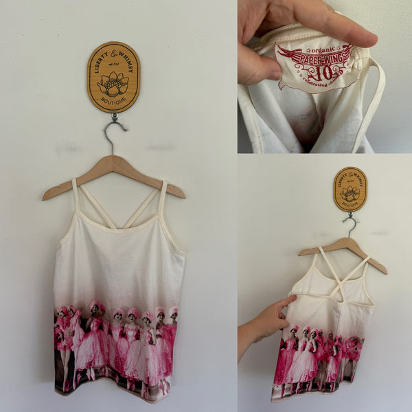 Paper Wings ballerinas tank Sz 10 NWOT