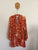 White Closet terracotta floral dress Sz 12 as new, waistband is slightly twisted