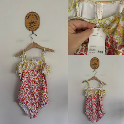 Zimmermann Goldie frill one piece swimmers Sz 10 RRP $95 NWT