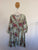 Jaase green 3/4 sleeve big flowers dress Sz XL as new