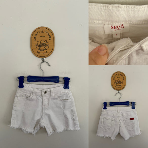 Seed white denim shorts Sz 5 EUC